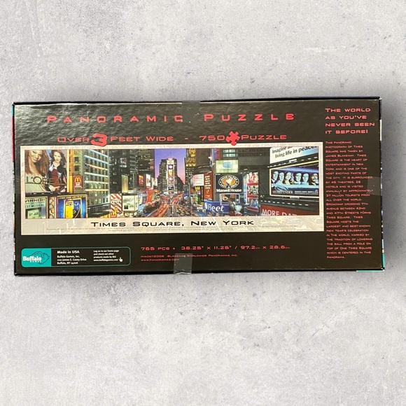 Buffalo Games Times Square New York City Panoramic Jigsaw Puzzle 750 Pieces - Picture 2 of 5